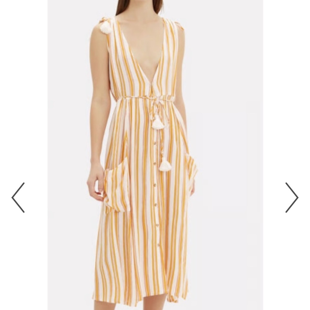 Striped midi dress